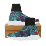 Dope Rose Blue Mock Sock Shoes