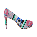 MixTapes & Boomboxes Power Heels - Blush