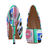 MixTapes & Boomboxes Power Heels - Blush