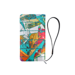 teal burst Clutch / Wristlet