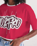 2&Fro Red Drip Women's Lounge Cropped Tee
