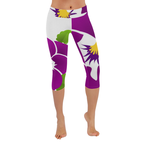 African Violet Low Rise leggings