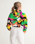™️ Neon 2&Fro Camo Women's Cropped Windbreaker