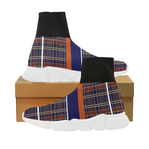 Mad Plaid mock sock sneakers : Ladies