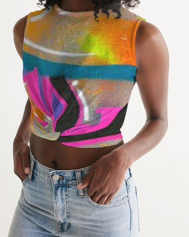 2 Fly Graffiti  Women's Twist-Front Tank
