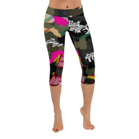 Warfare  Low Rise Capri Leggings XXS-5XL