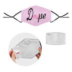 Dope Rose Face Masks w/drawstring AND 2 Filters