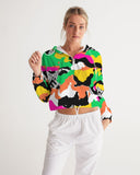 ™️ Neon 2&Fro Camo Women's Cropped Windbreaker