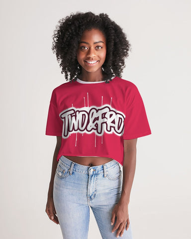 2&Fro Red Drip Women's Lounge Cropped Tee