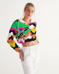 ™️ Neon 2&Fro Camo Women's Cropped Windbreaker