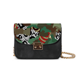 © 2&Fro Green Camo print Small Shoulder Bag
