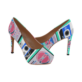 MixTapes & Boomboxes Power Heels - Blush