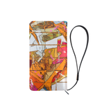 orange burst clutch / wristlet