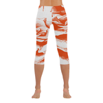 Orange Dope Rose Capri Leggings