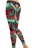Dope Rose Leggings - Teal