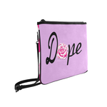 Dope Pink Rose slim clutch