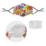 Woke Comic Mask w/Drawstring AND 2 Filters