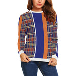 Mad Plaid Stripe Sleeve Sweaters : 2 options