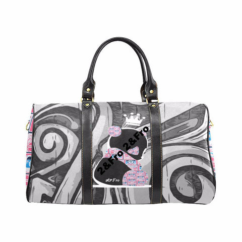 Panda Royalty (Nuclear Pink) - Large travel bag