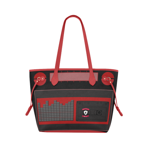 Retro BoomBox Tote (red trim)