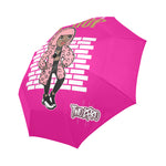 HipHop Pink Hair Don't Care Auto-Foldable Umbrella