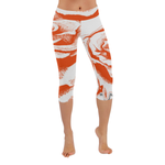 Orange Dope Rose Capri Leggings