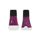 Dope Rose Plum Mock Sock Shoes