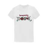 Incomparably Dope Rose Teal tee