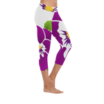 African Violet Low Rise leggings