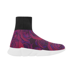 Dope Rose Plum Mock Sock Shoes