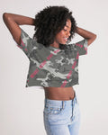 Resist gray camouflage Women's Lounge Cropped Tee