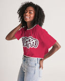 2&Fro Red Drip Women's Lounge Cropped Tee