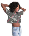 Resist gray camouflage Women's Lounge Cropped Tee