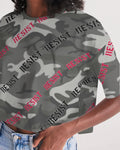 Resist gray camouflage Women's Lounge Cropped Tee
