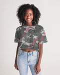 Resist gray camouflage Women's Lounge Cropped Tee