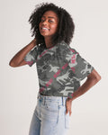 Resist gray camouflage Women's Lounge Cropped Tee