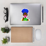 Stop Killing Us (Blue Afro Puff) Bubble-free stickers