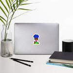 Stop Killing Us (Blue Afro Puff) Bubble-free stickers