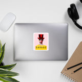 "Savage" (pink) stickers