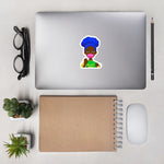 Stop Killing Us (Blue Afro Puff) Bubble-free stickers